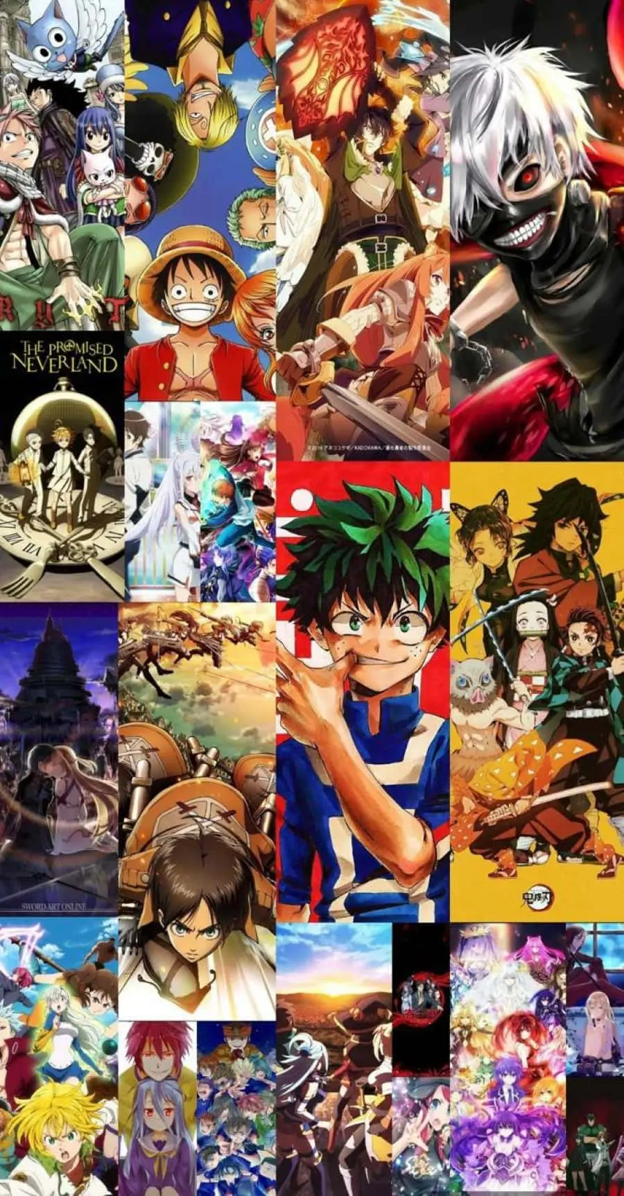 Collage de Anime: Crea Impresionantes Fondos de Pantalla - Qué aplicación sirve para hacer fondos de pantalla collage de anime fondo de pantalla - Qué aplicación sirve para hacer fondos de pantalla