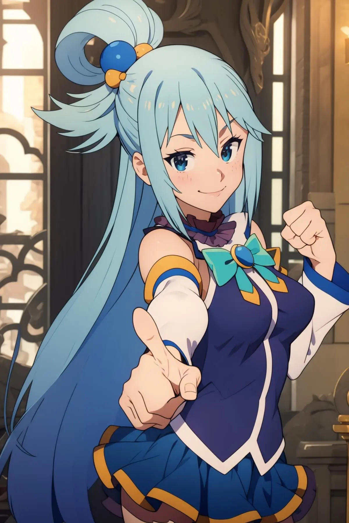 aqua anime character - Who is Kazuma's girlfriend